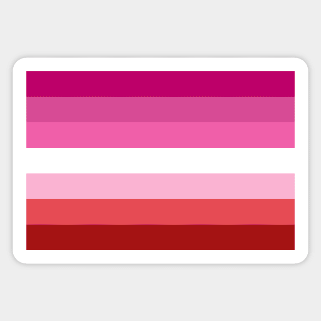 Pink Lesbian Flag Sticker by François Belchior